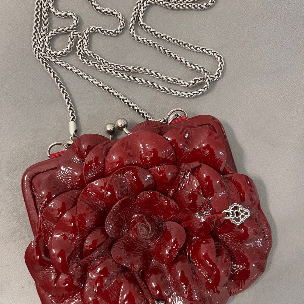 Brighton Red Floral Crossbody Bag